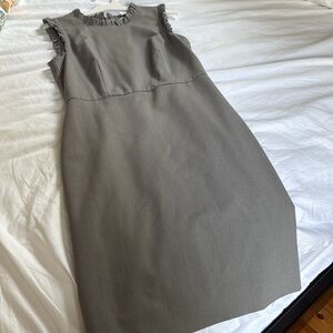 J. Crew Brown and Gray Ruffled Sheath Dress
Women’s,
Size 2